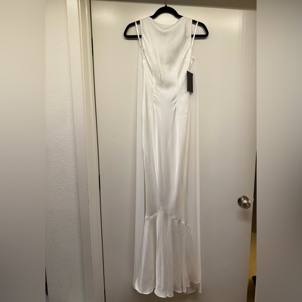 Retrofete Julia Dress Gown in White - Picture 3 of 5